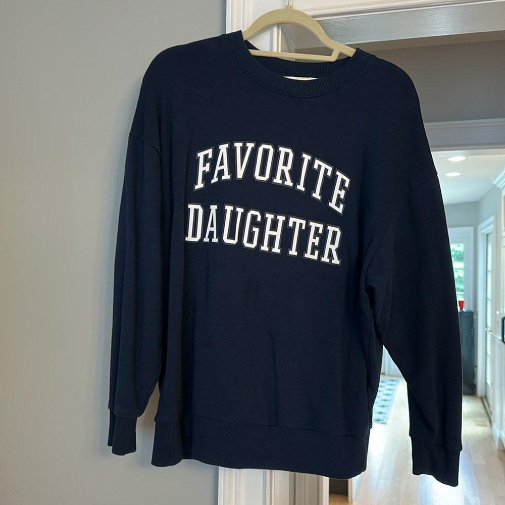 Favorite Daughter Blue Crew Neck Sweatshirt - Picture 8 of 9